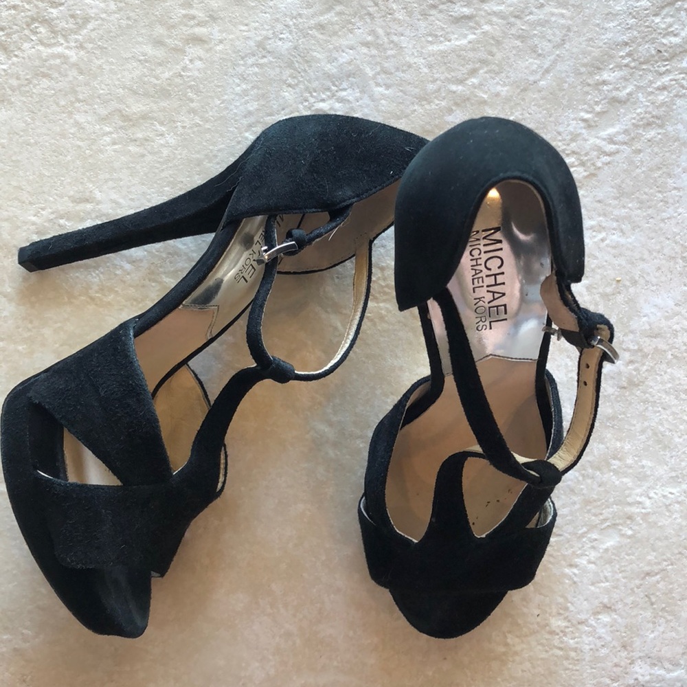 Michael Kors Francoise suede platform heels